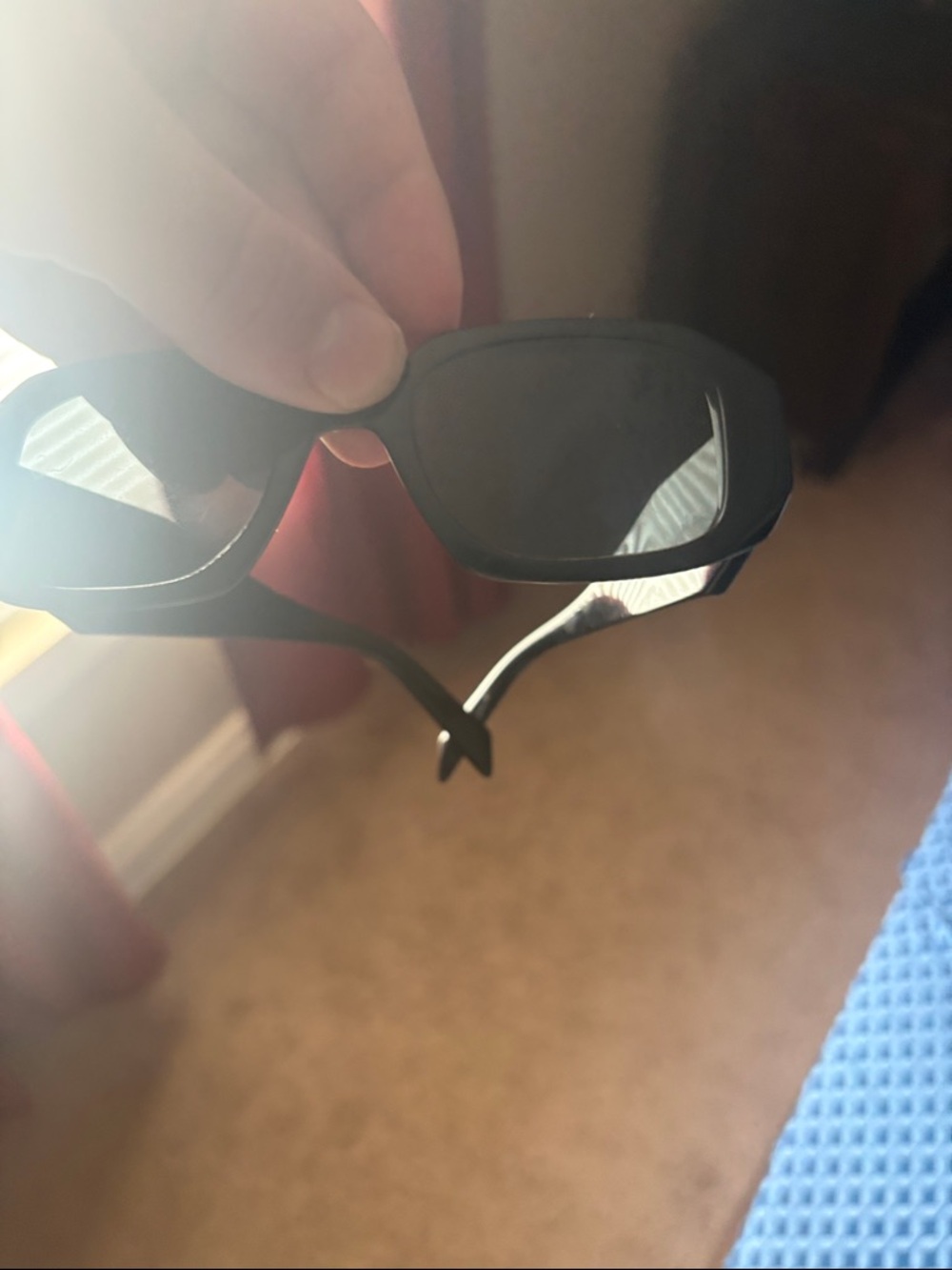 Prada Black Logo Temple Sunglasses - Picture 2 of 5